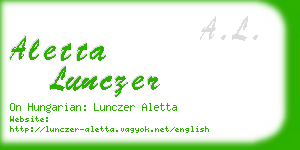 aletta lunczer business card